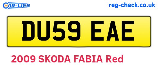 DU59EAE are the vehicle registration plates.