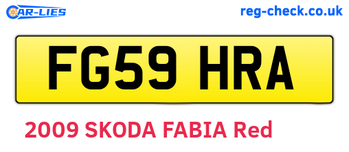 FG59HRA are the vehicle registration plates.