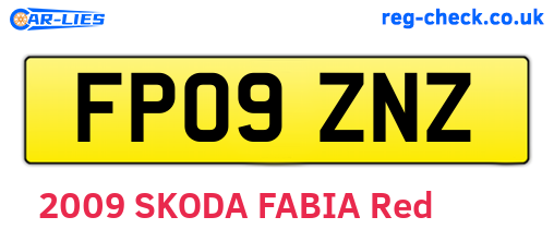 FP09ZNZ are the vehicle registration plates.