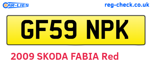 GF59NPK are the vehicle registration plates.
