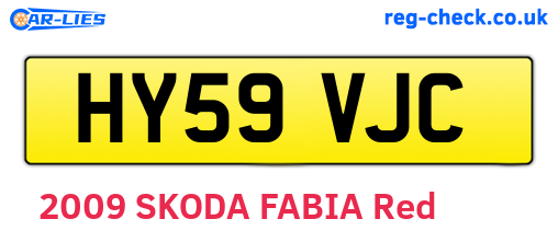 HY59VJC are the vehicle registration plates.