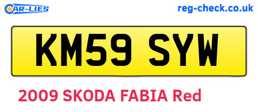 KM59SYW are the vehicle registration plates.