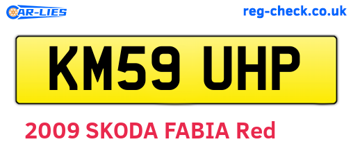 KM59UHP are the vehicle registration plates.