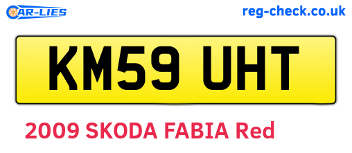 KM59UHT are the vehicle registration plates.