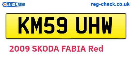 KM59UHW are the vehicle registration plates.