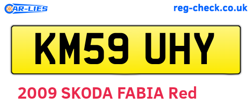 KM59UHY are the vehicle registration plates.