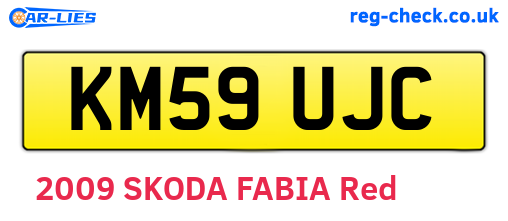 KM59UJC are the vehicle registration plates.