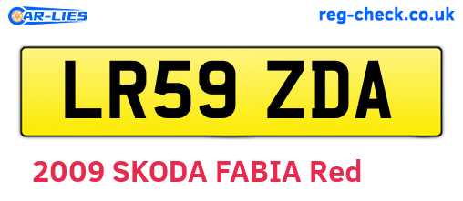 LR59ZDA are the vehicle registration plates.