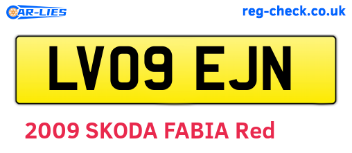 LV09EJN are the vehicle registration plates.