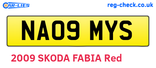 NA09MYS are the vehicle registration plates.