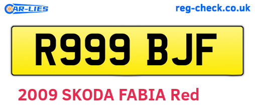 R999BJF are the vehicle registration plates.