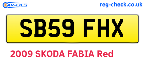 SB59FHX are the vehicle registration plates.