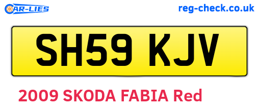 SH59KJV are the vehicle registration plates.