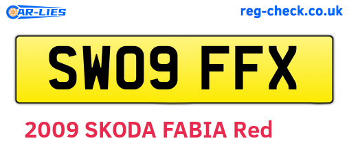 SW09FFX are the vehicle registration plates.