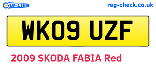 WK09UZF are the vehicle registration plates.