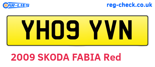 YH09YVN are the vehicle registration plates.