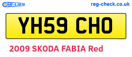 YH59CHO are the vehicle registration plates.