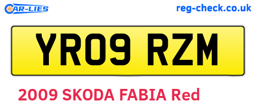 YR09RZM are the vehicle registration plates.