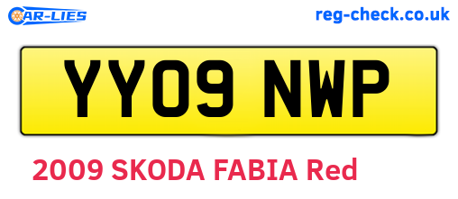 YY09NWP are the vehicle registration plates.