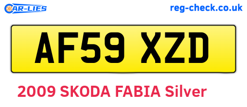 AF59XZD are the vehicle registration plates.