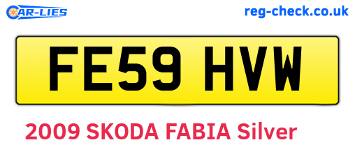 FE59HVW are the vehicle registration plates.