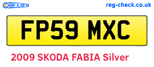 FP59MXC are the vehicle registration plates.