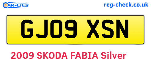 GJ09XSN are the vehicle registration plates.