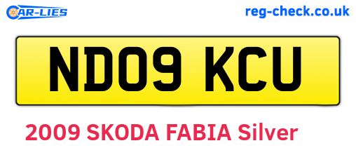 ND09KCU are the vehicle registration plates.