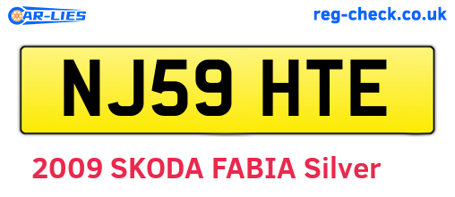 NJ59HTE are the vehicle registration plates.