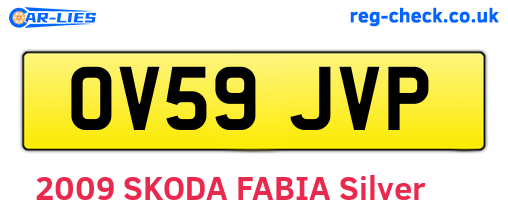 OV59JVP are the vehicle registration plates.