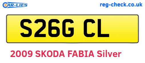 S26GCL are the vehicle registration plates.