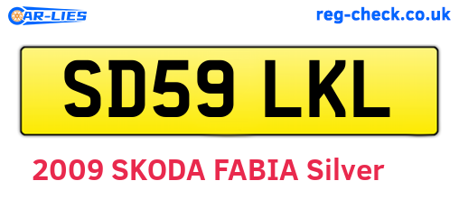 SD59LKL are the vehicle registration plates.