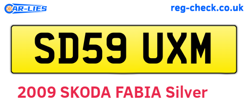 SD59UXM are the vehicle registration plates.