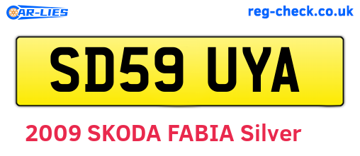 SD59UYA are the vehicle registration plates.