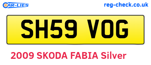 SH59VOG are the vehicle registration plates.