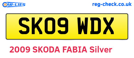 SK09WDX are the vehicle registration plates.