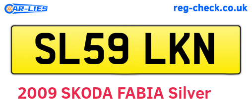 SL59LKN are the vehicle registration plates.