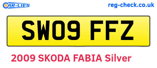 SW09FFZ are the vehicle registration plates.