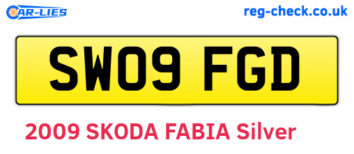 SW09FGD are the vehicle registration plates.