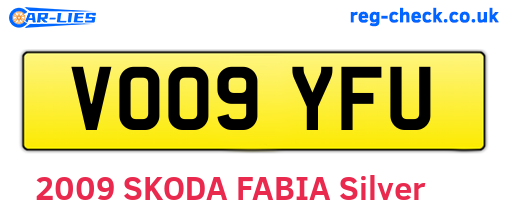 VO09YFU are the vehicle registration plates.
