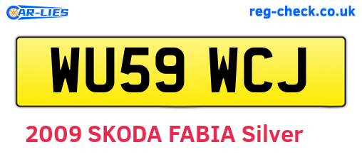 WU59WCJ are the vehicle registration plates.