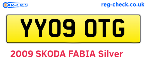 YY09OTG are the vehicle registration plates.