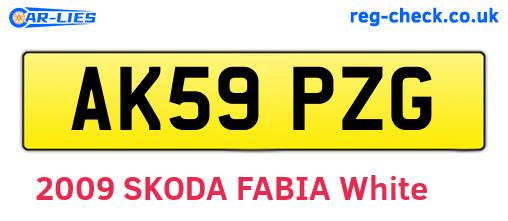 AK59PZG are the vehicle registration plates.