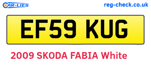 EF59KUG are the vehicle registration plates.