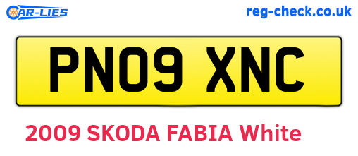 PN09XNC are the vehicle registration plates.