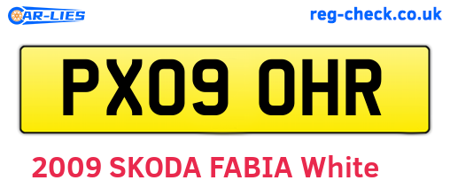 PX09OHR are the vehicle registration plates.
