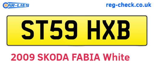 ST59HXB are the vehicle registration plates.