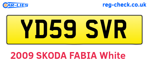 YD59SVR are the vehicle registration plates.