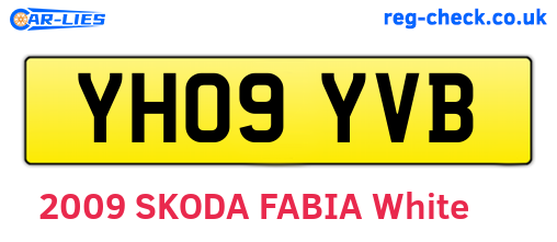 YH09YVB are the vehicle registration plates.