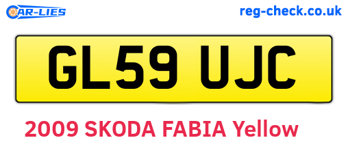 GL59UJC are the vehicle registration plates.